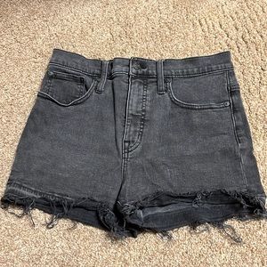 Madewell Black Denim Shorts